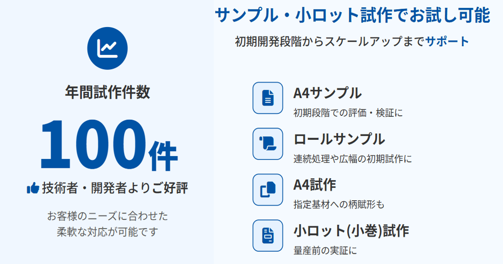 エンボス加工の対応力について