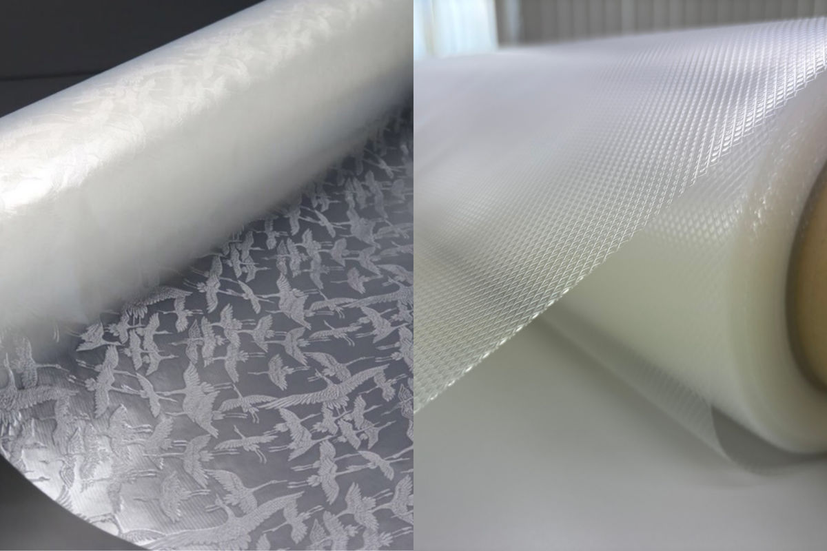 エンボスフィルムのロールの実物