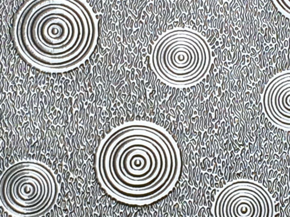 水玉模様のエンボス柄